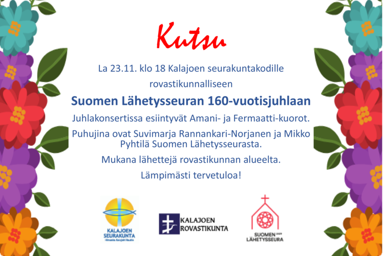 Juhlakonsertti 160-vuotiaalle Suomen Lähetysseuralle Kalajoella