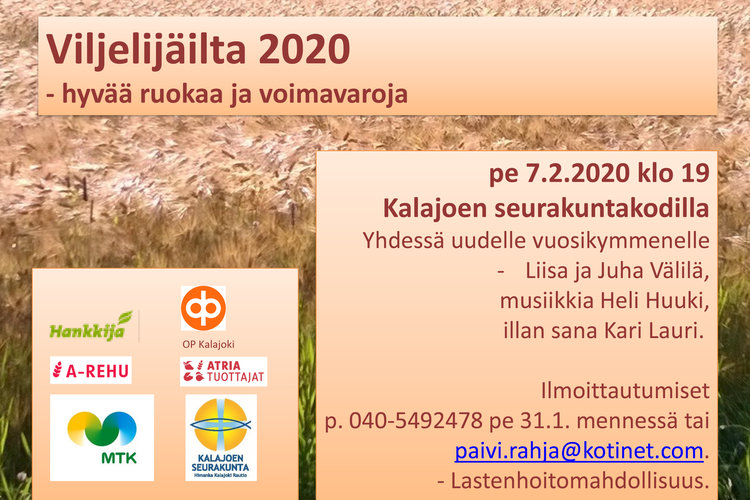 Viljelijäilta - hyvää ruokaa ja voimavaroja