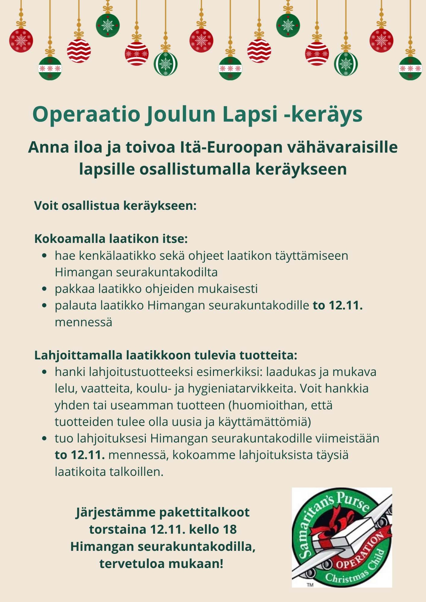 operaatio joulun lapsi, himanka