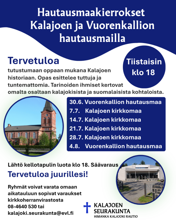 2026 hautausmaakierros Kalajoki