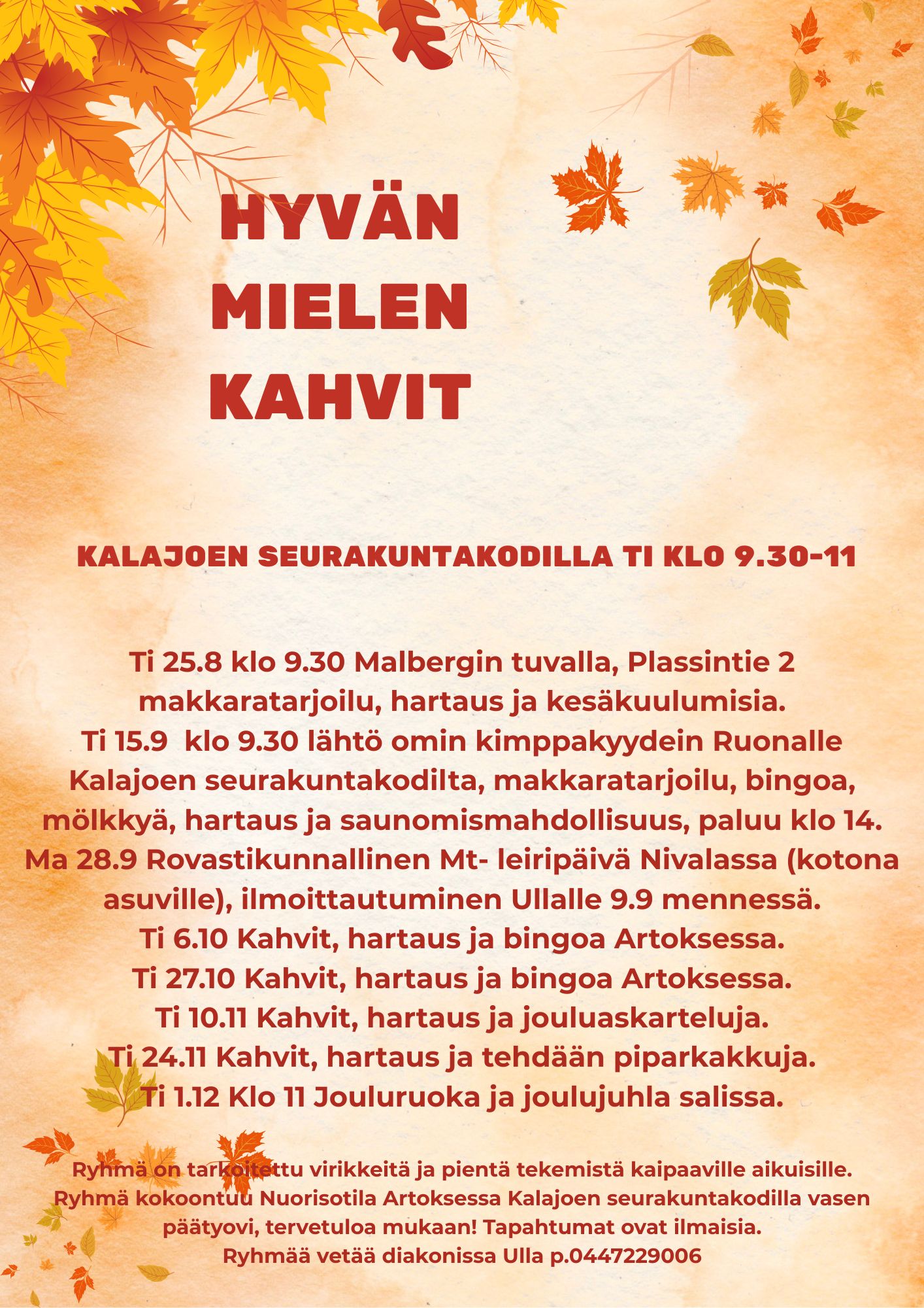 2026 syksy Hyvänmielenkahvit