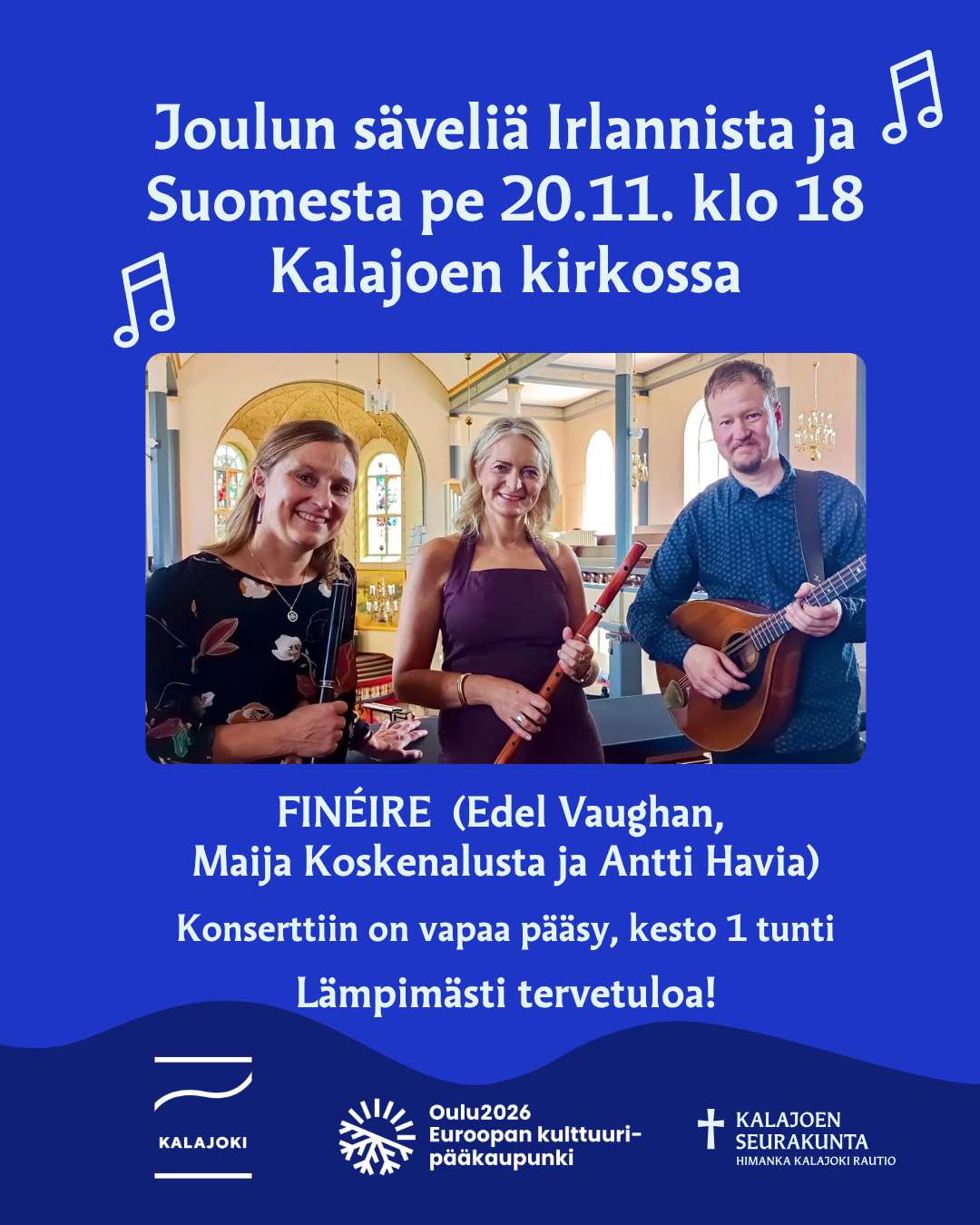 Joulun säveliä Irlannista ja Suomesta