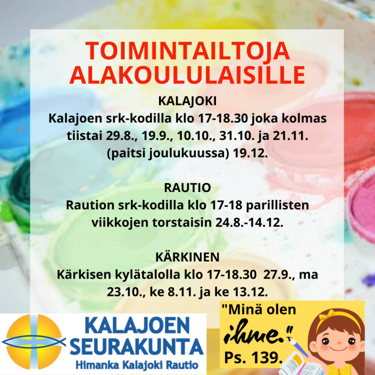 Toimintailtoja alakoululaisille