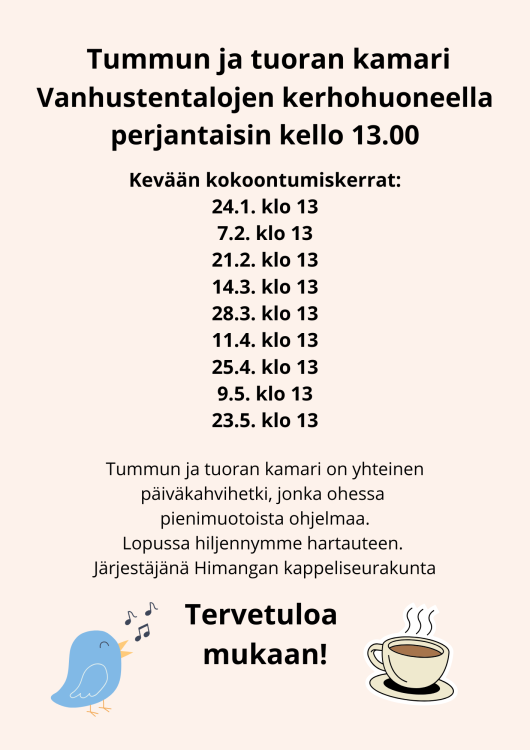Tummun ja tuoran kamari tummun ja tuoran kamari mainos kevät 2025