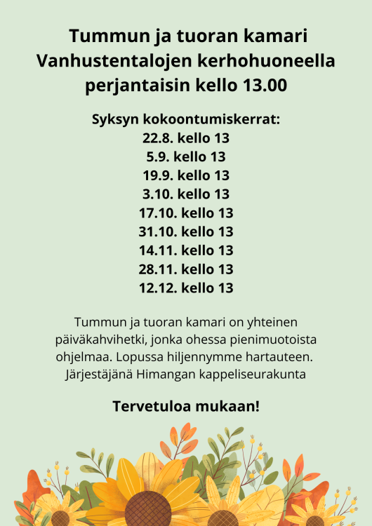 tummun ja tuoran kamari