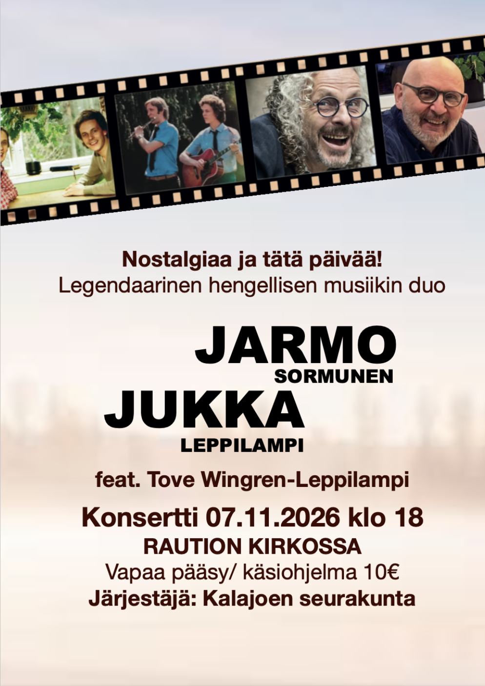 Jarmo Sormunen ja Jukka Leppilampi Raution kirkossa