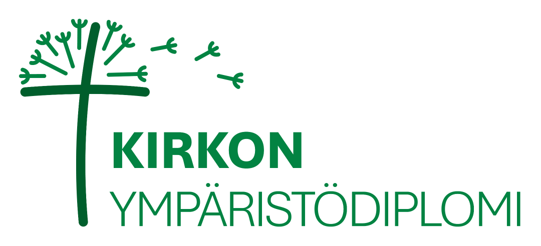 Vihreä risti jonka yläosassa kuvioista osa irtoaa